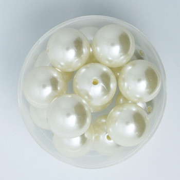 4mm-20mm Λευκό/Ιβουάρ Χρώμα Στρογγυλό ABS Απομίμηση Μαργαριτάρι χάντρες Ρούχα Πέρλες Χαλαρές χάντρες για DIY Craft Διακόσμηση λευκώματος