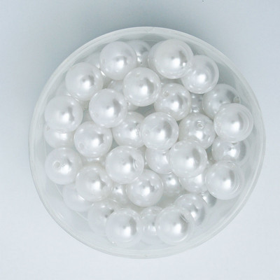4 mm–20 mm baltas/ziloņkaula krāsas apaļas ABS pērļu imitācijas krelles apģērba pērles, vaļīgas krelles īsu albumu dekorēšanai.