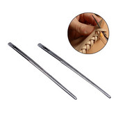 2Gb DIY ādas šūšanas amatniecības instrumenti Ādas adāmadata Divu caurumu ādas virve mežģīņu adata roku šūšanas adata