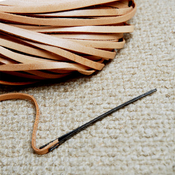 2 бр. Направи си сам кожени шевни занаятчийски инструменти кожена игла за плетене с двоен отвор кожено въже дантелена игла ръчна шевна игла