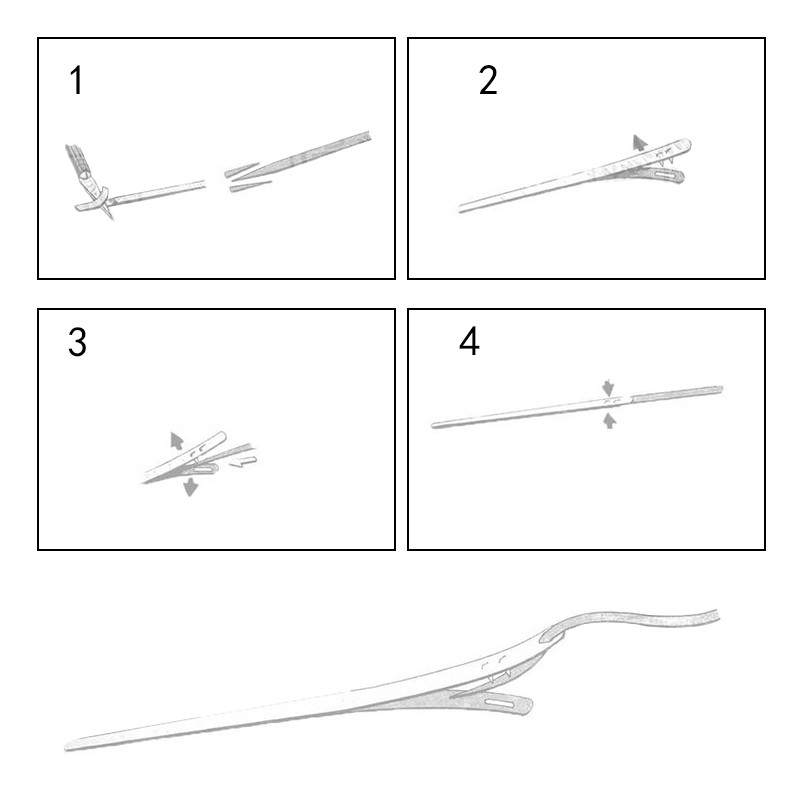 2Gb DIY ādas šūšanas amatniecības instrumenti Ādas adāmadata Divu caurumu ādas virve mežģīņu adata roku šūšanas adata