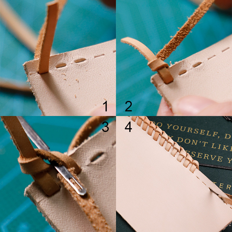 2Gb DIY ādas šūšanas amatniecības instrumenti Ādas adāmadata Divu caurumu ādas virve mežģīņu adata roku šūšanas adata