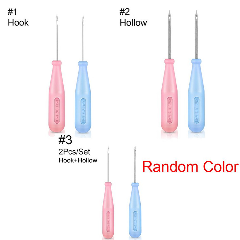 Steel Stitcher Sewing Awl Shoes Bags Hook Hook DIY Χειροποίητο Δερμάτινο Εργαλείο Πλαστική Λαβή Κώνος Βελόνες Επισκευαστικές βελόνες παπουτσιών ΝΕΟ