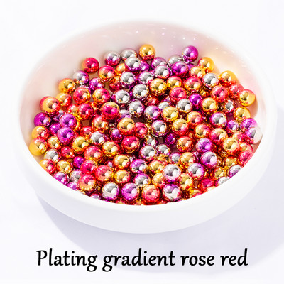 100-1000 τμχ 4-10/mm Ασημί Χωρίς τρύπα ABS Imitation Pearl Beads Round Loose Beads for DIY Jewelry Supplies Decorator Crafts