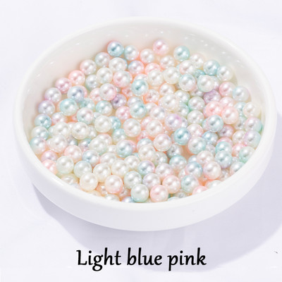100-1000 τμχ 4-10/mm Ασημί Χωρίς τρύπα ABS Imitation Pearl Beads Round Loose Beads for DIY Jewelry Supplies Decorator Crafts