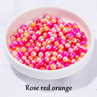 100-1000 τμχ 4-10/mm Ασημί Χωρίς τρύπα ABS Imitation Pearl Beads Round Loose Beads for DIY Jewelry Supplies Decorator Crafts