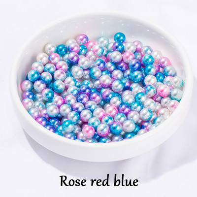 100-1000 τμχ 4-10/mm Ασημί Χωρίς τρύπα ABS Imitation Pearl Beads Round Loose Beads for DIY Jewelry Supplies Decorator Crafts