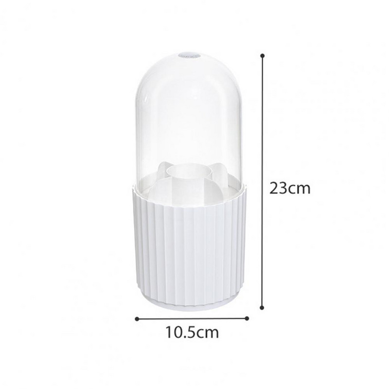 Meigipintsli hoidik läbipaistev tolmukindel mitme sahtel kaanega 360° pöörlev meigipintsli ümbris Kontoritarbed