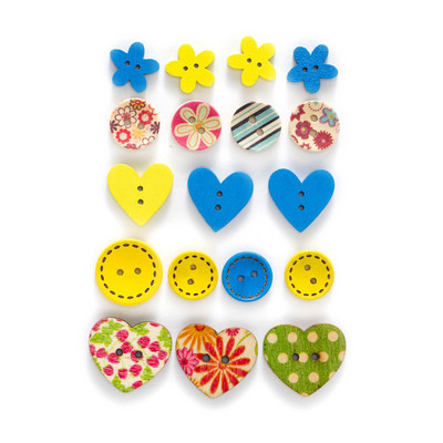 40 gramu jaukta krāsaina, jauka koka poga šūšanai albuma dekorēšanai, ar rokām darināta rokdarbu poga bērniem rokasgrāmatā