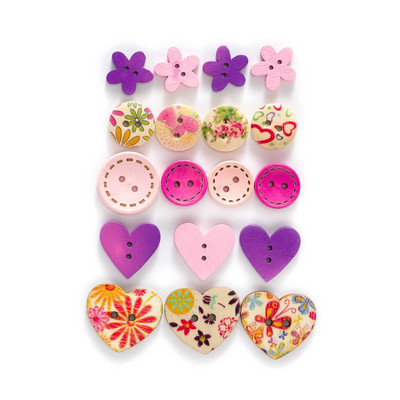 40 gramu jaukta krāsaina, jauka koka poga šūšanai albuma dekorēšanai, ar rokām darināta rokdarbu poga bērniem rokasgrāmatā