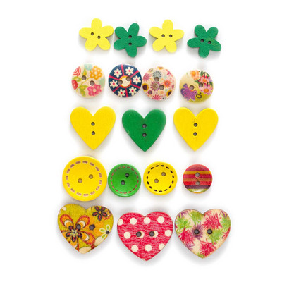 40 gramu jaukta krāsaina, jauka koka poga šūšanai albuma dekorēšanai, ar rokām darināta rokdarbu poga bērniem rokasgrāmatā