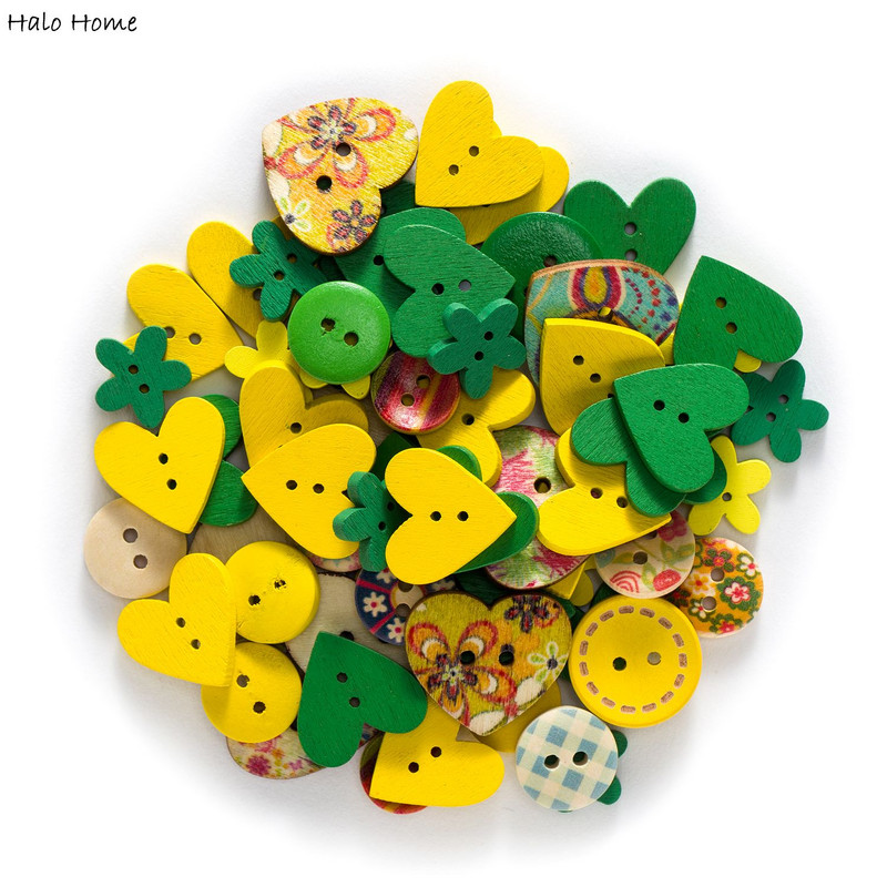 40 gramu jaukta krāsaina, jauka koka poga šūšanai albuma dekorēšanai, ar rokām darināta rokdarbu poga bērniem rokasgrāmatā