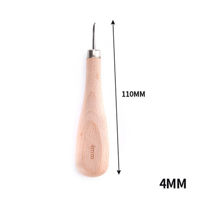 1 gab. Ādas amatniecības koka rombveida stieņa 3 mm 4 mm 5-6 mm DIY ādas šujmašīnas šūšanas rīks Leathercraft perforators