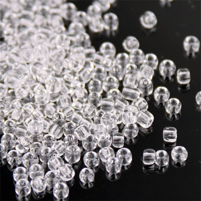 Daudzizmēru 1,5–4 mm stikla rīsu krelles burvju krāsas caurspīdīgas imitācijas Nissan krāsu izkaisītas krelles, kas izgatavotas ar savām rokām, pušķu aksesuāri