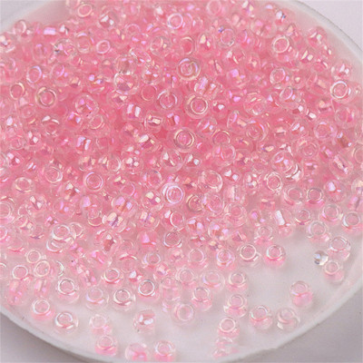 Daudzizmēru 1,5–4 mm stikla rīsu krelles burvju krāsas caurspīdīgas imitācijas Nissan krāsu izkaisītas krelles, kas izgatavotas ar savām rokām, pušķu aksesuāri