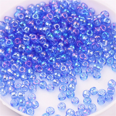 Daudzizmēru 1,5–4 mm stikla rīsu krelles burvju krāsas caurspīdīgas imitācijas Nissan krāsu izkaisītas krelles, kas izgatavotas ar savām rokām, pušķu aksesuāri