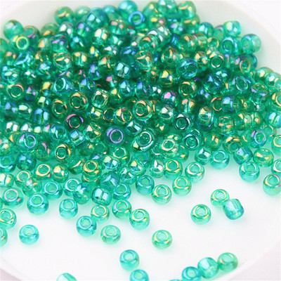 Daudzizmēru 1,5–4 mm stikla rīsu krelles burvju krāsas caurspīdīgas imitācijas Nissan krāsu izkaisītas krelles, kas izgatavotas ar savām rokām, pušķu aksesuāri