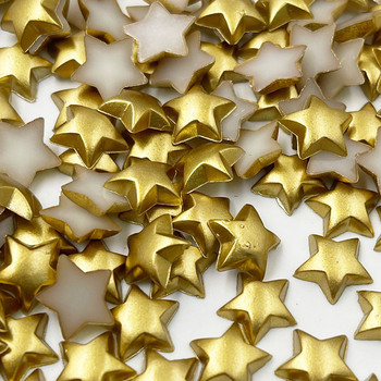 50 τμχ 12 mm Ασημένιο χρυσό αστέρι Flatbacks Cabochons Διακοσμήσεις DIY Crafts Διακοσμήσεις Λεύκωμα Χριστουγεννιάτικες κάρτες