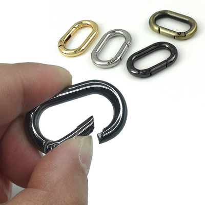 Oval Spring O Ring Openable Trigger Clasps Clip Leather Craft Bag Connect Buckle Keyring Pendant Keychain Snap Hook Carabiner