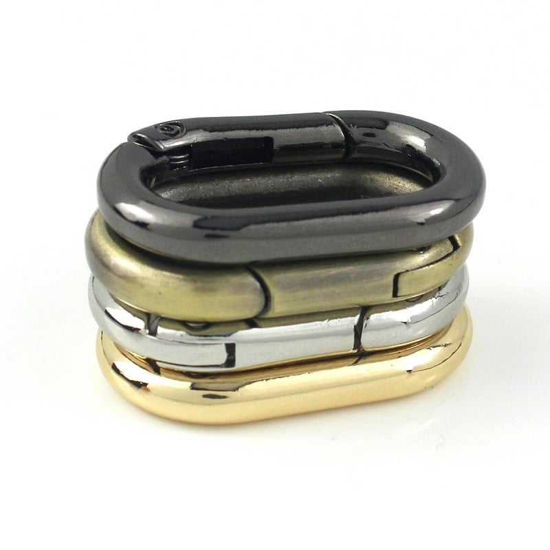 Ovāls atsperu O gredzens atverams sprūda aizdares Klips Ādas amatniecības soma Connect Sprādzes Atslēgu piekariņš Kulons Atslēgu piekariņš Snap āķis Karabīne