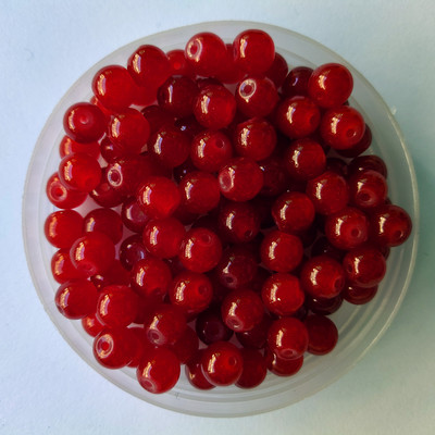 4 6 8 10 12 mm rožu smaragda apaļas dabīgas krelles nefrīta materiāls stikls vaļīgas akmens krelles DIY rokassprādzes kaklarotas rotaslietu izgatavošanai