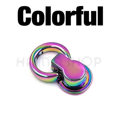 10 komplektu metāla O gredzenveida tapas kniedes atskrūvējamā aizmugure, pakaramo skavas, somas sānu malas enkura saites aparatūra mazai somas somiņai