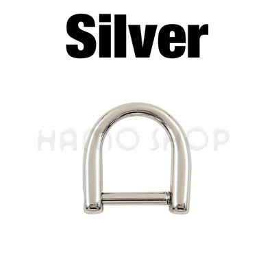 1 gab. 10mm-20mm metāla D gredzena sprādzes važas aizdare Noņemama atvērta skrūve ādas amatniecības somas siksnas jostas roktura plecu siksniņai