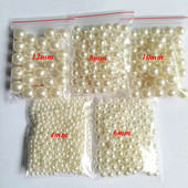4/6/8/10/12mm alb perle imitație nasturi orificiu mijloc plastic îmbrăcăminte guler margele material accesorii decorative