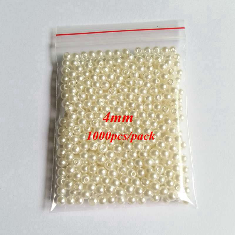 4/6/8/10/12mm baltas pērļu imitācijas pogas, vidējais caurums Plastmasa Apģērbs Apkakles Pērlītes Materiāls Dekoratīvie aksesuāri