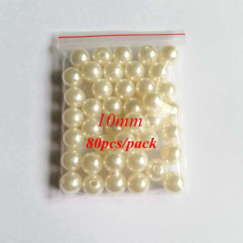 4/6/8/10/12mm baltas pērļu imitācijas pogas, vidējais caurums Plastmasa Apģērbs Apkakles Pērlītes Materiāls Dekoratīvie aksesuāri