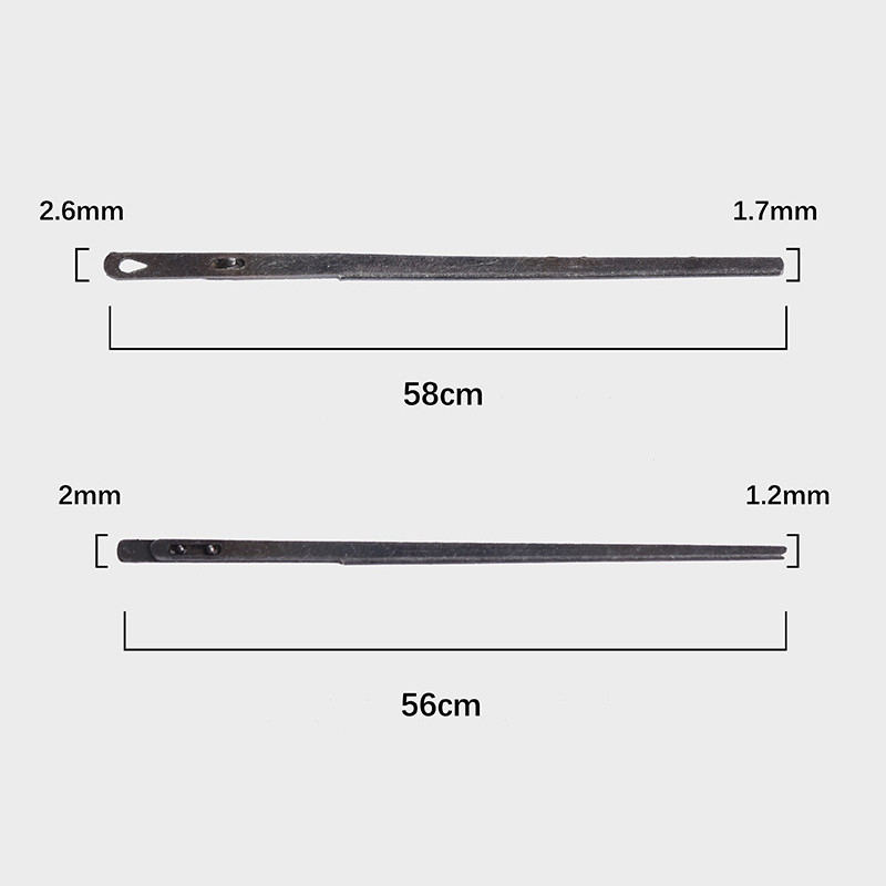 Ādas šūšanas amatniecības rīks Ādas virves adata Ādas adata Adāmadata Divu caurumu Ādas virves mežģīņu adata DIY