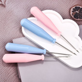 1 gab. Tērauda šuvēja šūšanas īlens maisiņi caurumu āķis DIY rokām darināts ādas amatniecības rīks plastmasas rokturis konusa adata apavu remonta adata