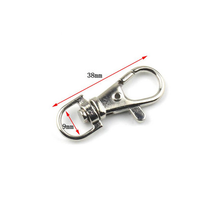 10 gab. Metāla šarnīrsavienojuma omāru aizdares Clip Snap āķis atslēgu piekariņu gredzens āra štrope Amatniecības somas daļas Pick 6 Izmērs 8,8 mm ~ 26 mm