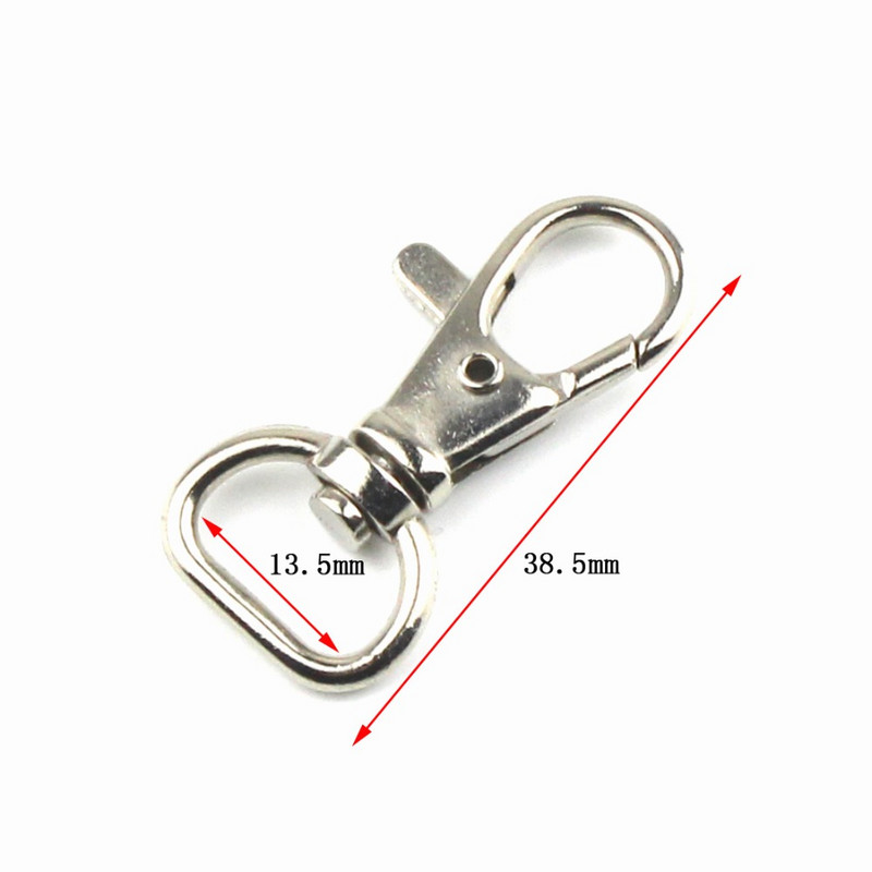 10 gab. Metāla šarnīrsavienojuma omāru aizdares Clip Snap āķis atslēgu piekariņu gredzens āra štrope Amatniecības somas daļas Pick 6 Izmērs 8,8 mm ~ 26 mm