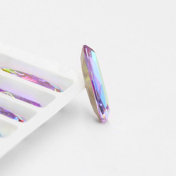 XIAOPU Дълги класически овални K9 стъклени свободни кристали за нокти Art Pointback Strass Crystal Applique Glue on Clothes DIY Crafts