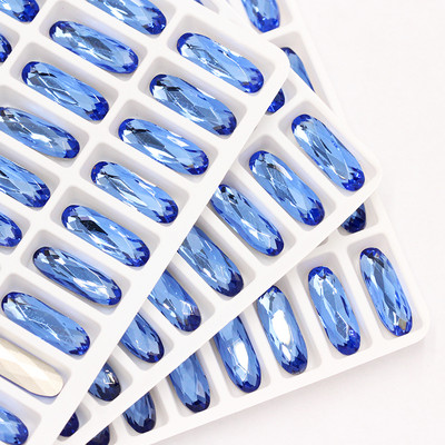 XIAOPU Long, klasisks ovāls K9 stikla vaļīgs rhinestones nagu mākslai Pointback Strass Crystal aplikācijas līme uz apģērba DIY Amatniecība