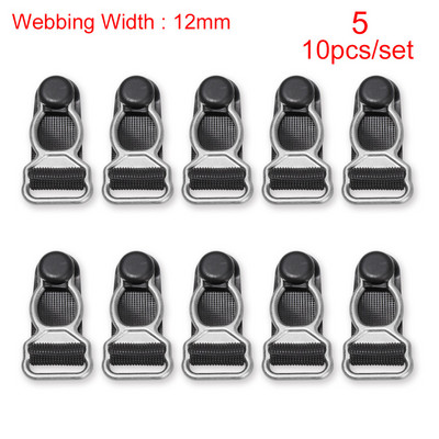 10 vnt. 10/12 mm kojinių rankenos diržo segtukai kabliukai pakabos galai sagtys reguliuoti sagtis lydinio kojinių segtukai apatinių drabužių priedai
