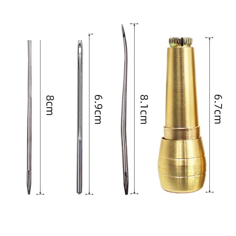 1 komplekts Audekla ādas telts apavi Šūšanas zīle Ādas rokdarbu adatu komplekts labošanas rīku komplekts Rokas šūšanas apavu diegu zīle