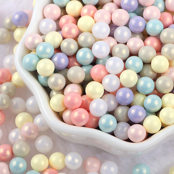 6/8/10 χιλιοστά No Hole Macaroon Pearl Beads Mix Color Acrylic Round Bead For Nail Gatment Bag Deocr Jewelry Making Accessories E030
