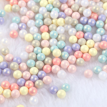 6/8/10 χιλιοστά No Hole Macaroon Pearl Beads Mix Color Acrylic Round Bead For Nail Gatment Bag Deocr Jewelry Making Accessories E030