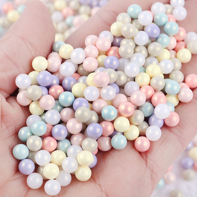 6/8/10 χιλιοστά No Hole Macaroon Pearl Beads Mix Color Acrylic Round Bead For Nail Gatment Bag Deocr Jewelry Making Accessories E030