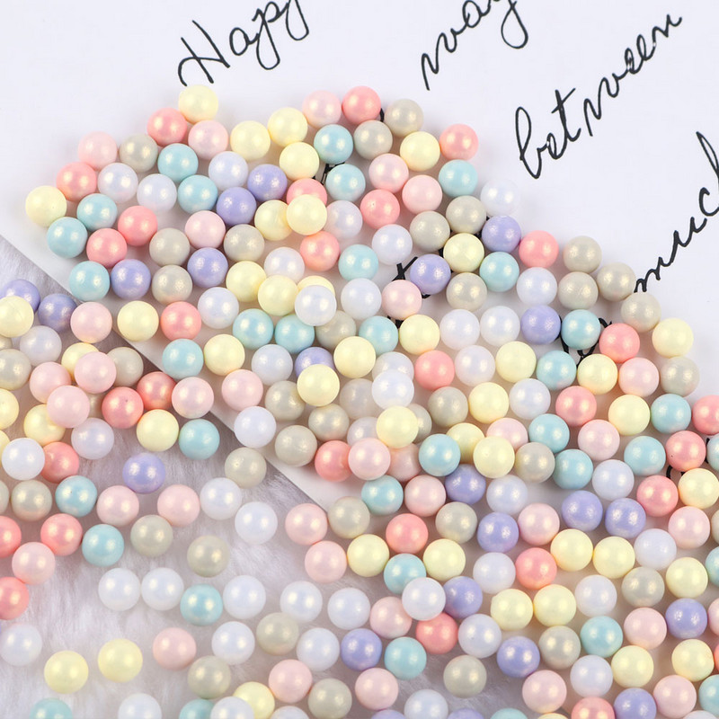 6/8/10mm bez cauruma Macaroon pērļu krelles, jauktas krāsas akrila apaļas lodītes nagu aizsargsomām Deocr rotaslietu izgatavošanas piederumi E030