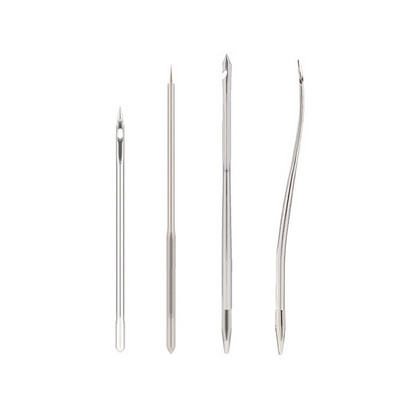 Ādas šūšanas komplekts DIY Ādas amatniecības rīku komplekts Šūšanas īlens ar vara roktura adatu kanvas apavu remontam Šūšanas piederumi