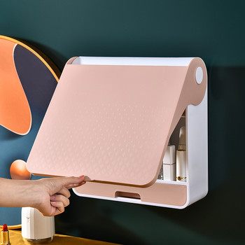 Επιτοίχιο Storage Box With Mirror Cosmetic Storage Box Μεγάλη χωρητικότητα Storage Box Dresser Lipstick Skin Care Product Rack