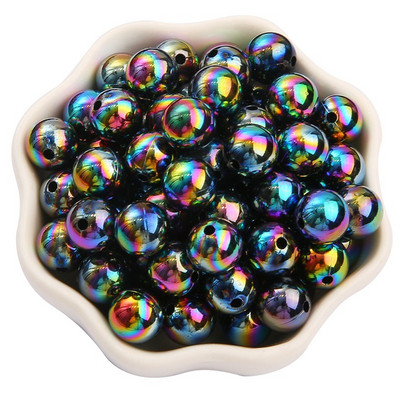 6/8/10mmABS Imitation Pearl AB Color Ball Beads DIY Handmade Beaded Loose Bead Material Αξεσουάρ για τα μαλλιά Βραχιόλι