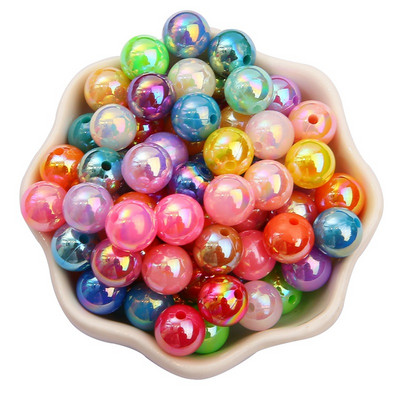 6/8/10mmABS Imitation Pearl AB Color Ball Beads DIY Handmade Beaded Loose Bead Material Αξεσουάρ για τα μαλλιά Βραχιόλι