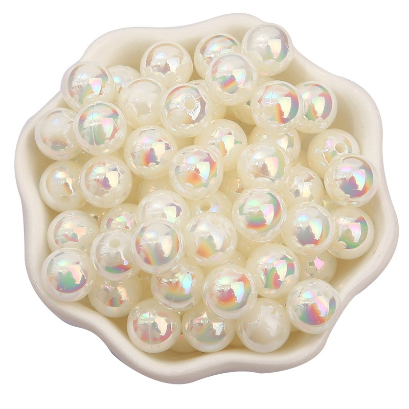 6/8/10mmABS Imitation Pearl AB Color Ball Beads DIY Handmade Beaded Loose Bead Material Αξεσουάρ για τα μαλλιά Βραχιόλι