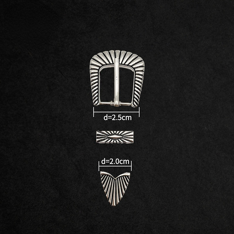 Vintage στυλ γυναικεία πόρπη 25 χιλιοστών με σκαλιστή μεταλλική καρφίτσα πόρπη ρετρό τζιν φόρεμα μέσης προσαρμογής πόρπες DIY Αξεσουάρ