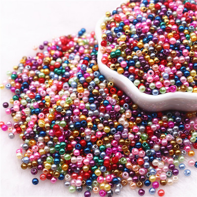 20g 3/4/5/6/8/10/12/14mm jauktas krāsas apaļas pērles sēklu krelles, vaļīgas starplikas krelles sievietēm DIY rotaslietu izgatavošanas piederumi