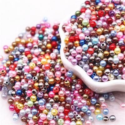 20g 3/4/5/6/8/10/12/14mm jauktas krāsas apaļas pērles sēklu krelles, vaļīgas starplikas krelles sievietēm DIY rotaslietu izgatavošanas piederumi